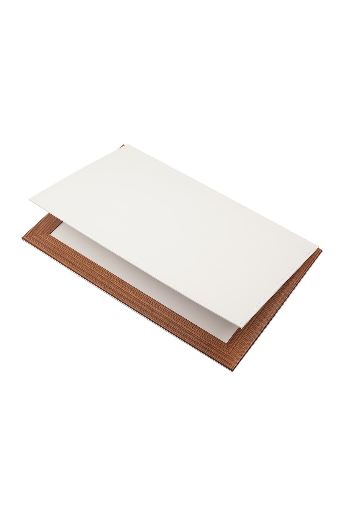 Star Lux Leather Desk Set White 10 Accessories