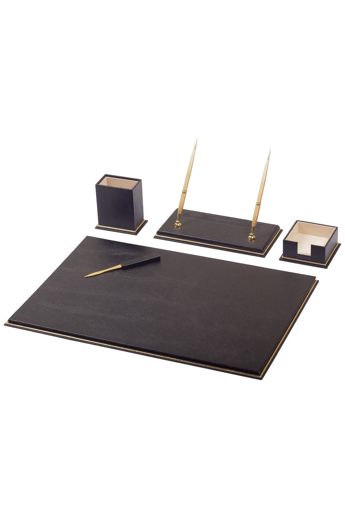 Real Cow Leather Desk Set 7 Accessories