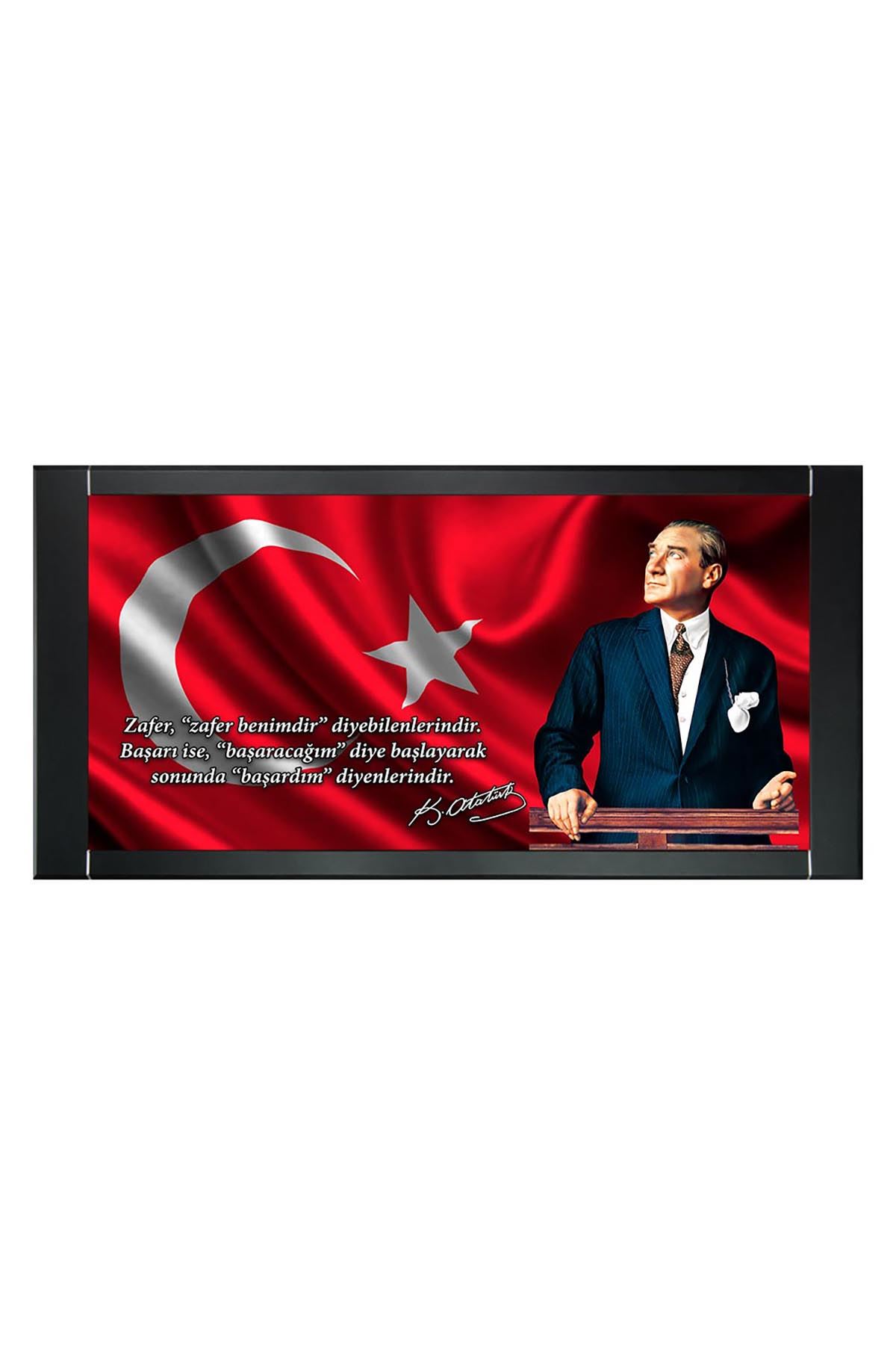First President M. Kemal Atatürk Printed Manager Board | Printed Manager Board | Leather Framed Board | High Quality Manager Board 