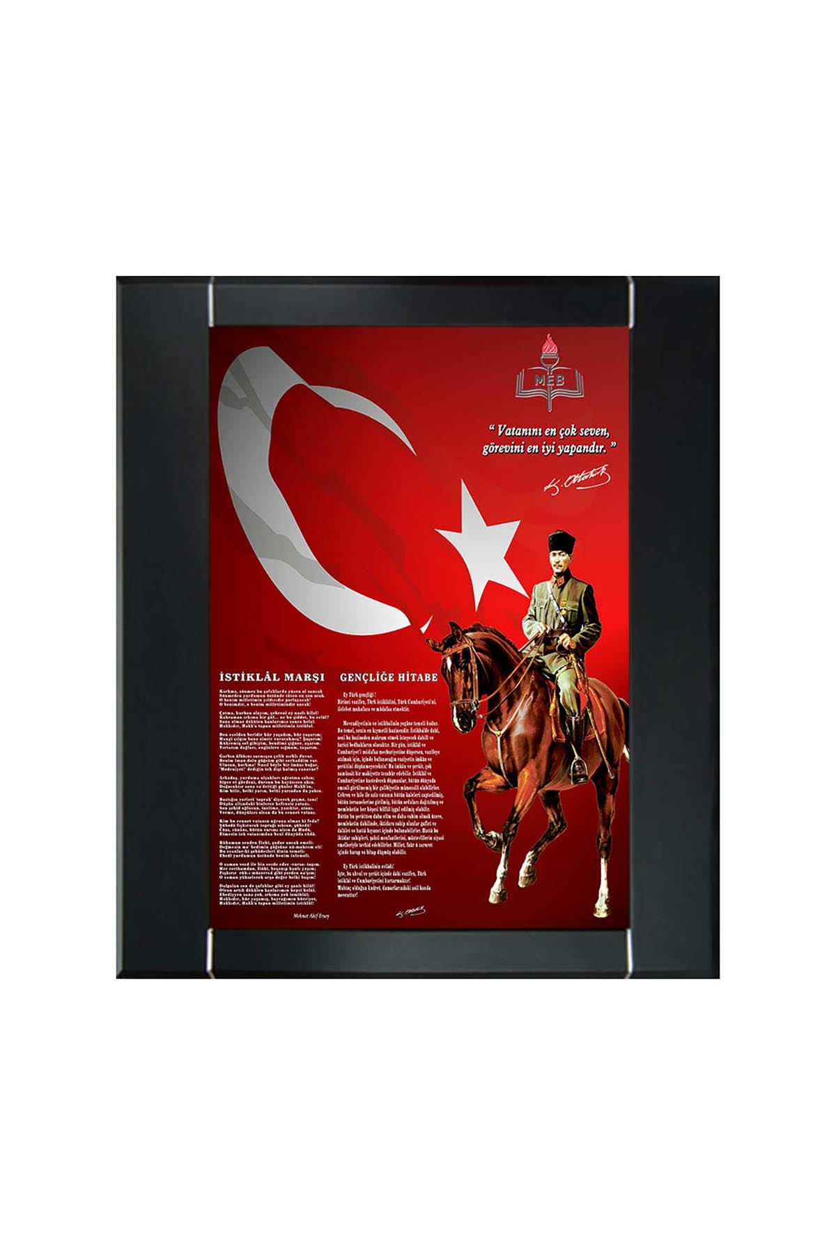 M. Kemal Atatürk Printed Manager Board | Printed Manager Board | Leather Framed Board | High Quality Manager Board 