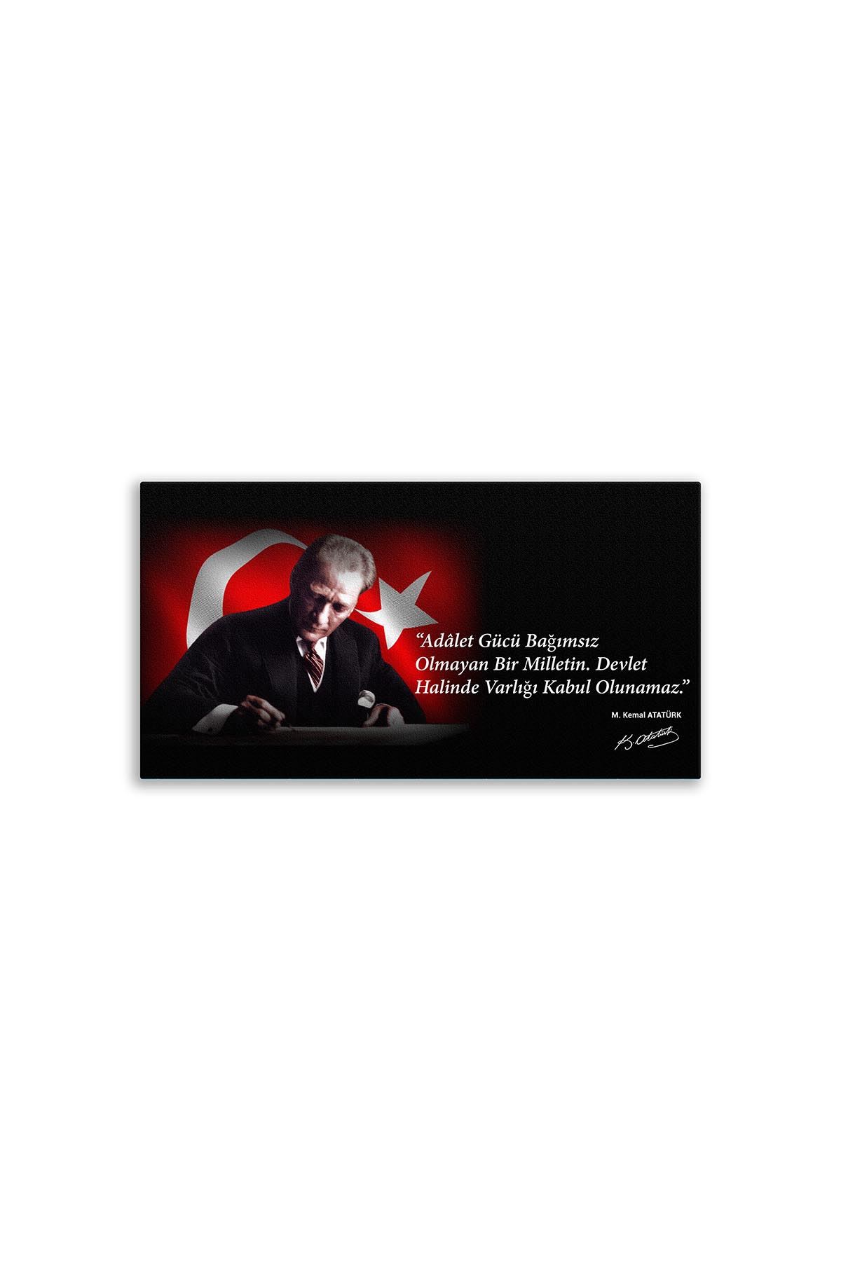 First President M. Kemal Atatürk Canvas Board | Digital Printing | Famous Turkish Leader | Canvas Board
