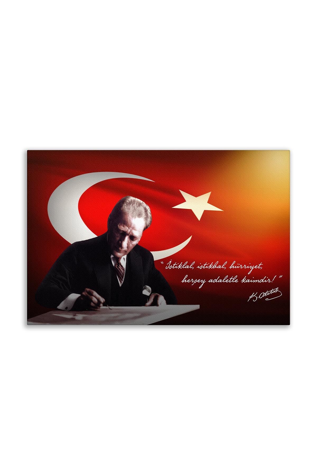 Deri Üzerine Atatürk Tablosu