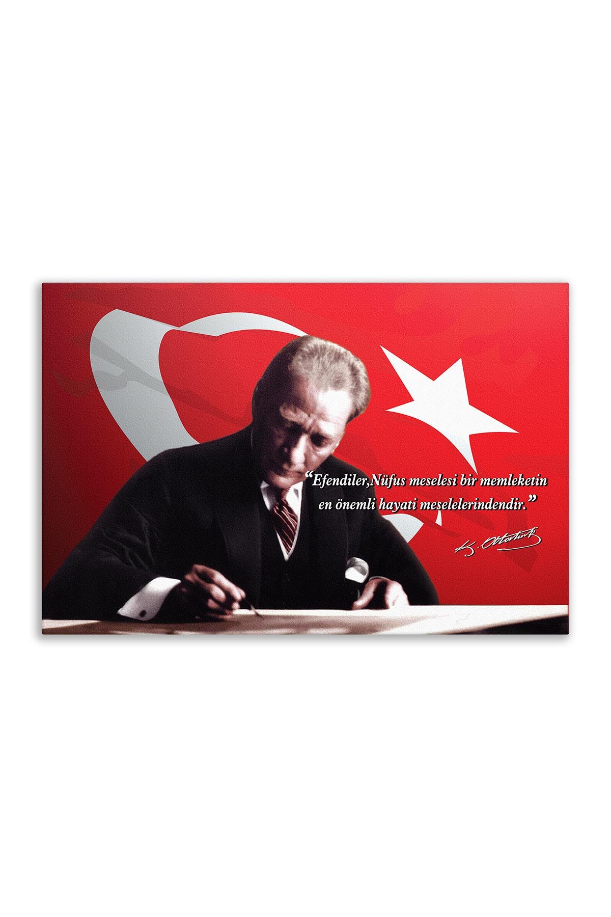 Deri Üzerine Atatürk Tablosu   