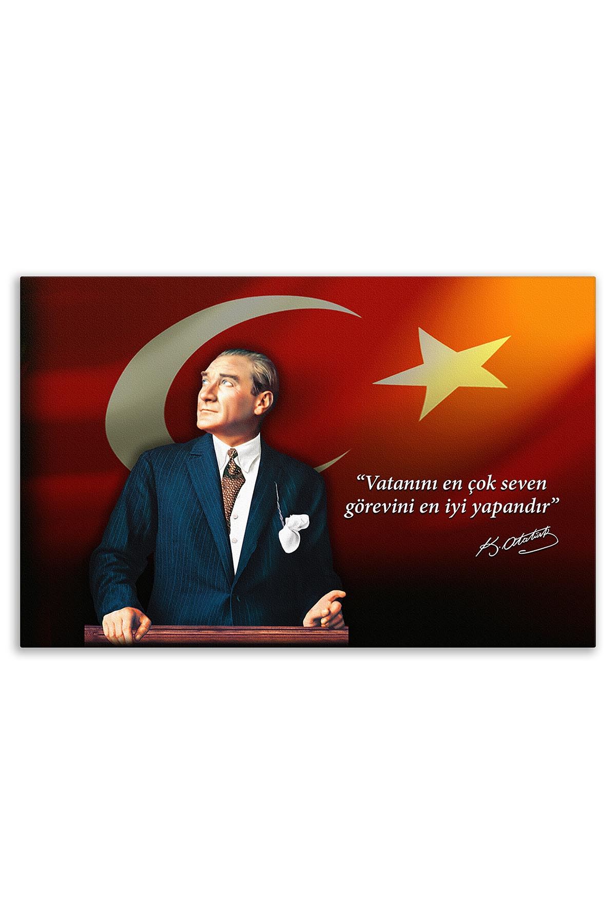 Atatürk In Council Canvas Board | Printed Canvas Board | Customized Canvas Board