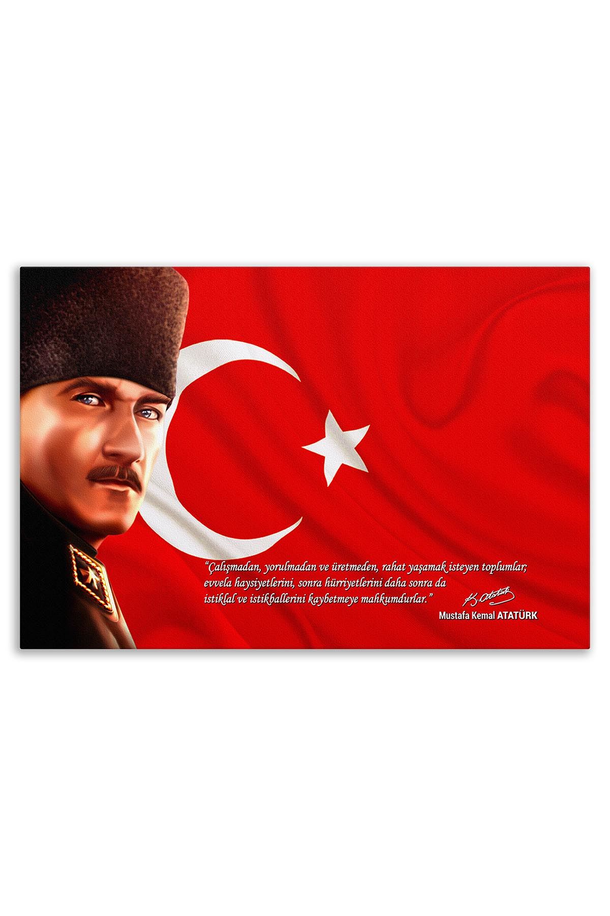 Commander Atatürk Canvas Board | Printed Canvas Board | Customized Canvas Board |Digital Printing