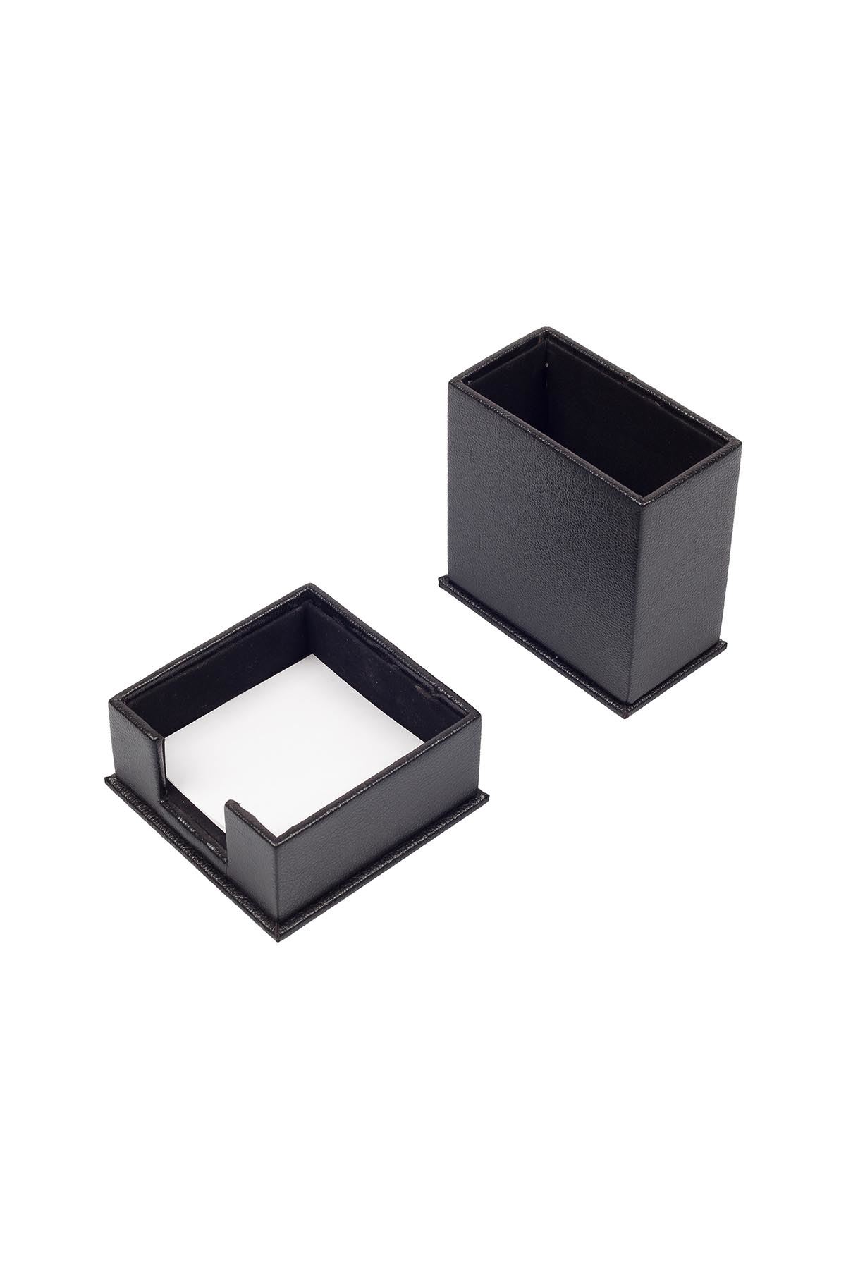 Leather Desk Accessories Set Of 2 Black Desk Set Accessories