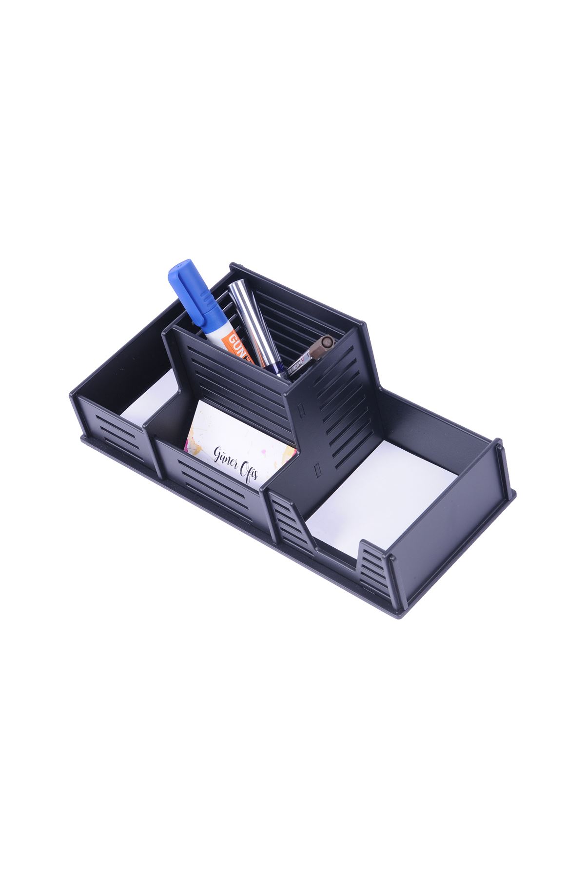 Double Document Tray With 2 Accessories Gray| Desk Set Accessories | Desktop Accessories | Desk Accessories | Desk Organizers