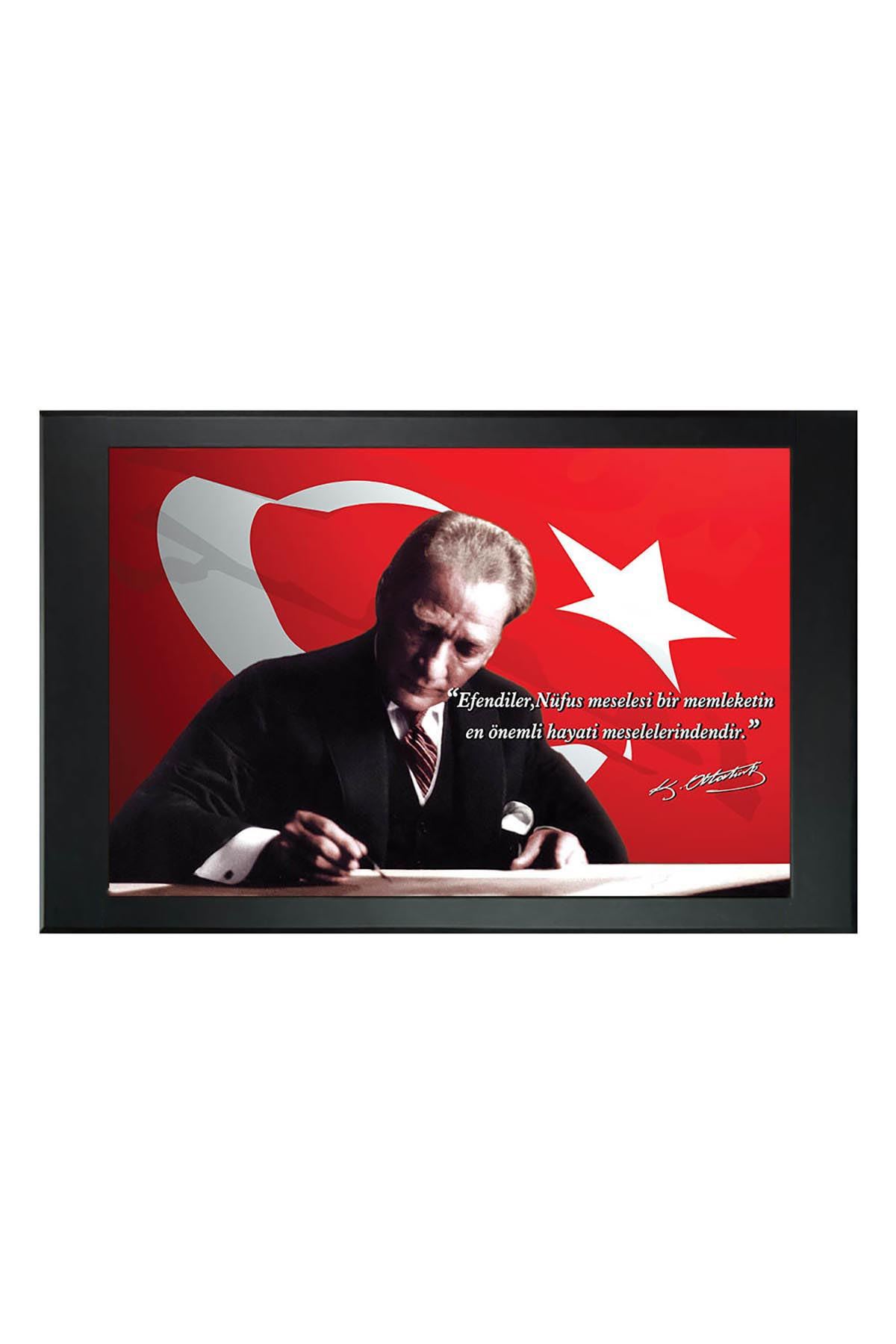 Atatürk Resimli Makam Arkalığı