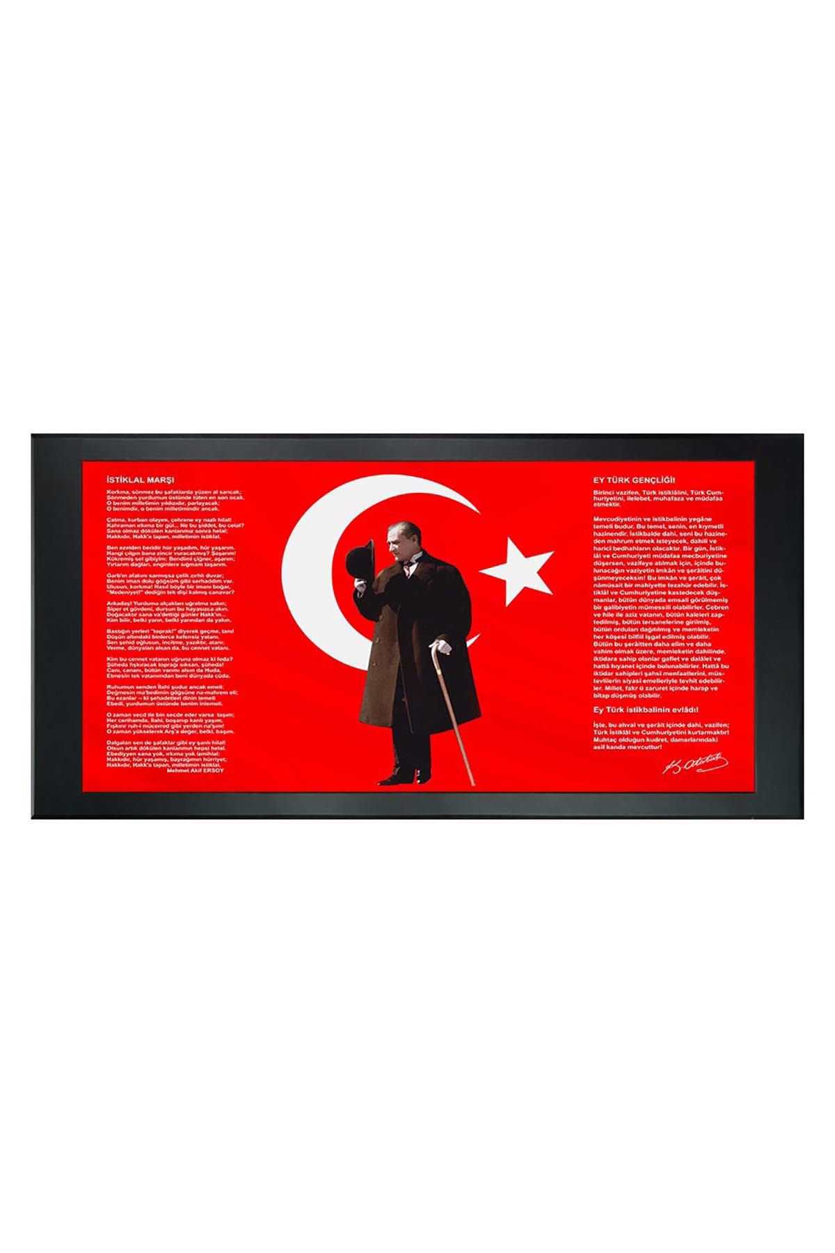 Atatürk Printed Manager Board | Printed Manager Board | Leather Framed Board | High Quality Manager Board   