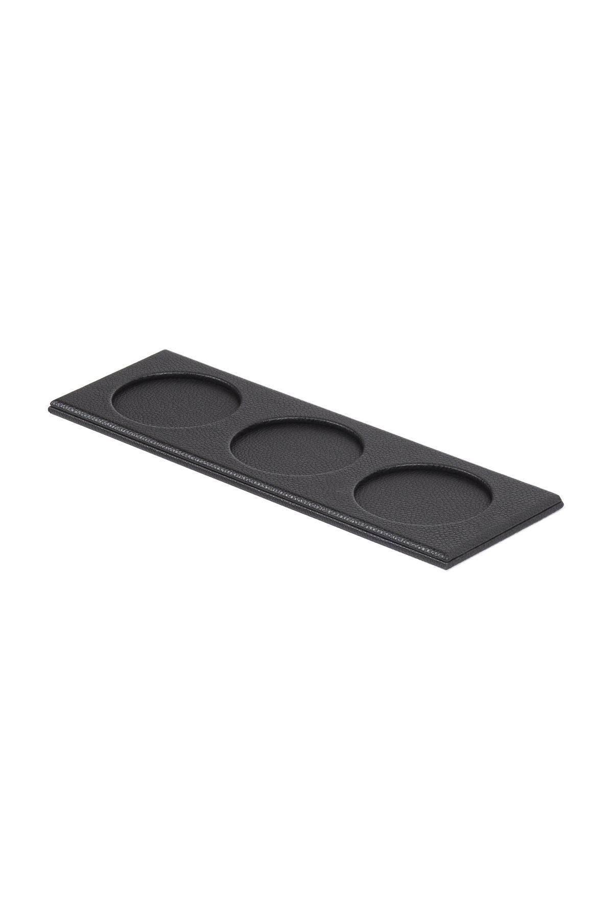 Leather Coaster Set of 3 | Black Leather Coaster | Leather Coaster | Leather Office Accessories | Leather Hotel Accessories | Leather Table Accessories