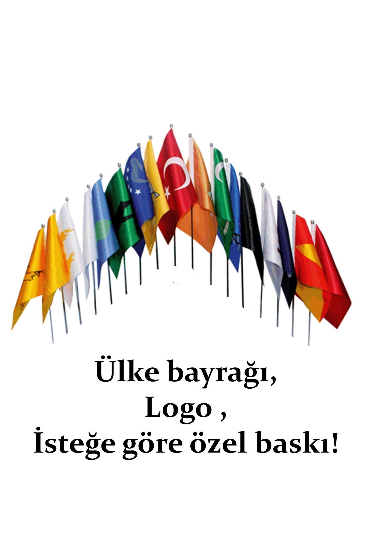 Desktop Flag Single ( Golden Stand )