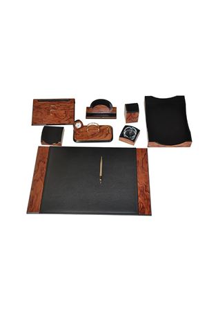Wooden Karizma Desk Set Rose Black 9 Accessories | Wooden Desk Organizer | Wooden Desk Set | Wood Desk Set | Black Desk Set | Luxury Desk Set | Luxury Desk Accessories | Wood Desk Organizer