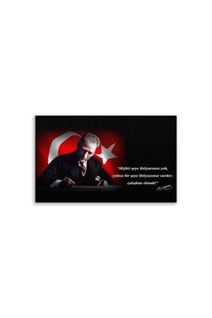First President M. Kemal Atatürk Canvas Board | Digital Printing | Famous Turkish Leader | Canvas Board 