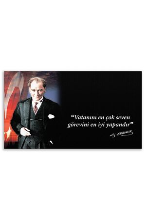 Atatürk Deri Üzerine Tablo  
