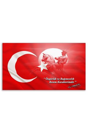 Atatürk Canvas Board With Turkish Flag | Printed Canvas Board | Customized Canvas Board