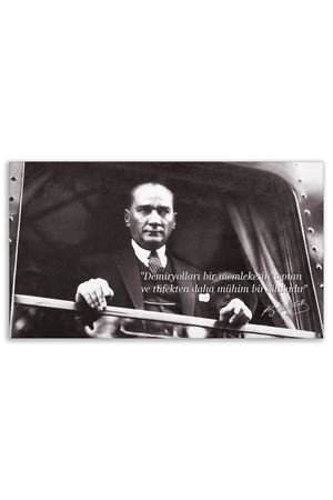 Ataturk Canvas Board With Turkish Flag| Printed Canvas Board | Customized Canvas Board