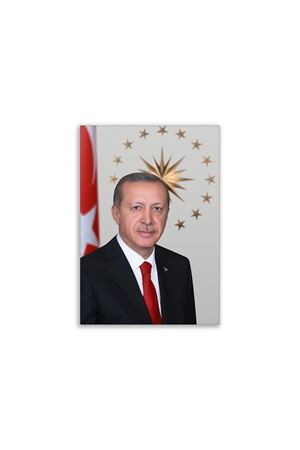 Recep Tayyip Erdoğan Tablosu Deri Üzerine Dijital Baskı