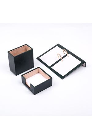 Leather Desk Accessories set of 3 Green| Desk Set Accessories | Desktop Accessories | Desk Accessories | Desk Organizers