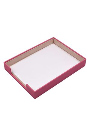 Pink Leather Document Tray | Leather Document Shelf |Single Document Tray | A4 Document Rack | Leather Document Tray | Office Accessories | Table Accessories | Leather Accessories | Leather Document Tray | Desk Accessories