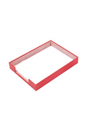 Red Leather Document Tray | Leather Document Shelf |Single Document Tray | A4 Document Rack | Leather Document Tray | Office Accessories | Table Accessories | Leather Accessories | Leather Document Tray | Desk Accessories