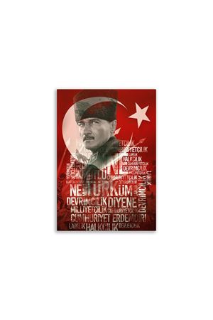 Atatürk Canvas Board | Decorative Painting | Printed Board | Personalized Pictures | Canvas Board