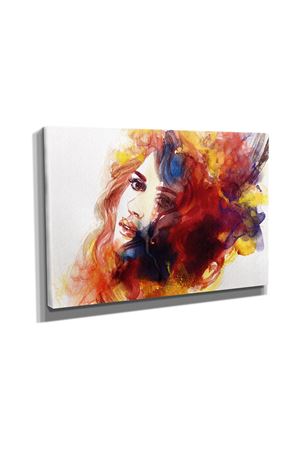 Renkli Kadın Portresi Dekoratif Tablo – D-T0022