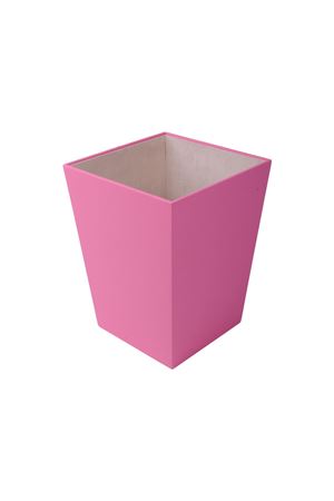 Pink Leather Garbage Can | Trash Can | Trash Bin | Leather Garbage Can | Office Garbage Can | Hotel Garbage Can