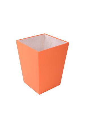 Orange Leather Garbage Can | Trash Can | Trash Bin | Leather Garbage Can | Office Garbage Can | Hotel Garbage Can