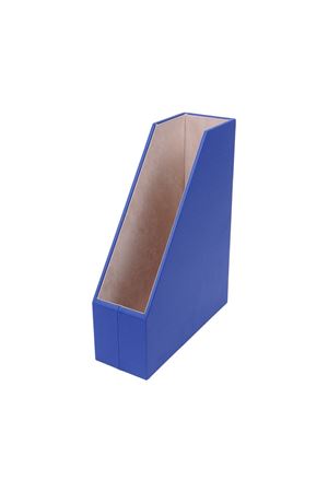 Blue Leather Magazine Holder | Leather Magazine Holder | File Organizer | File Box | File Storage | Magazine Archive Folder | Leather File Rack | Leather Accessory | Leather Office Accessories