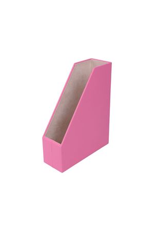 Pink Leather Magazine Holder | Leather Magazine Holder | File Organizer | File Box | File Storage | Magazine Archive Folder | Leather File Rack | Leather Accessory | Leather Office Accessories