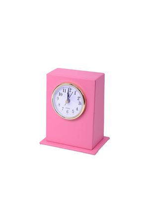 Pink Leather Desktop Clock | Leather Desk Accessory | Desk Accessories | Desk Clock | Desktop Clock