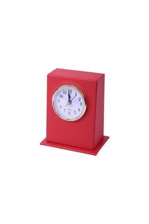Red Leather Desktop Clock | Leather Desk Accessory | Desk Accessories | Desk Clock | Desktop Clock