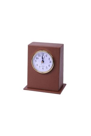Tan Leather Desktop Clock | Leather Desk Accessory | Desk Accessories | Desk Clock | Desktop Clock