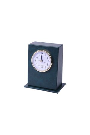 Green Leather Desktop Clock | Leather Desk Accessory | Desk Accessories | Desk Clock | Desktop Clock