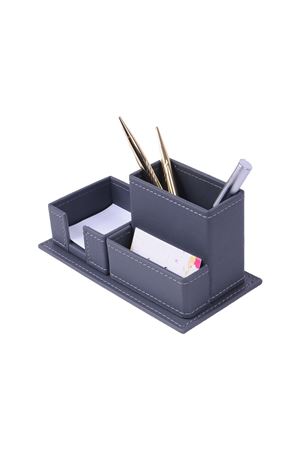 Double Document Tray With 2 Accessories Gray| Desk Set Accessories | Desktop Accessories | Desk Accessories | Desk Organizers