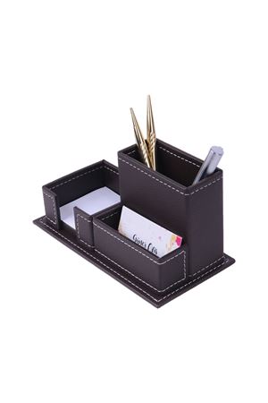 Double Document Tray With 2 Accessories Gray| Desk Set Accessories | Desktop Accessories | Desk Accessories | Desk Organizers