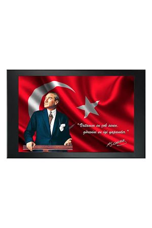 Atatürk Printed Manager Board | Printed Manager Board | Leather Framed Board | High Quality Manager Board 