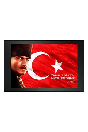 Atatürk Printed Manager Board | Printed Manager Board | Leather Framed Board | High Quality Manager Board 