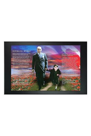 Atatürk Printed Manager Board | Printed Manager Board | Leather Framed Board | High Quality Manager Board 