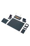 Vega Leather Desk Set Green 12 Accessories