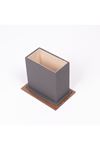 Star Lux Leather Desk Set Gray 10 Accessories