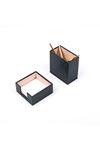 Leather Desk Set 4 Accessories Green