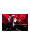 Atatürk Canvas Board With Turkish Flag | Printed Canvas Board  