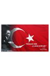 Atatürk With Turkish Flag Canvas Board | Printed Canvas Board | Customized Canvas Board |Digital Printing