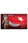 Atatürk With Turkish Flag Canvas Board | Printed Canvas Board | Customized Canvas Board | Digital Printing