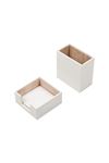 Leather Desk Accessories set of 2 White| Desk Set Accessories | Desktop Accessories | Desk Accessories | Desk Organizers | Pencil Holder | Note Paper Holder