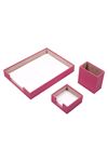 Document Tray With 2 Accessories Pink| Desk Set Accessories | Desktop Accessories | Desk Accessories | Desk Organizers