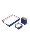 Document Tray With 2 Accessories Blue| Desk Set Accessories | Desktop Accessories | Desk Accessories | Desk Organizers