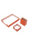 Document Tray With 2 Accessories Orange| Desk Set Accessories | Desktop Accessories | Desk Accessories | Desk Organizers