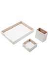 Document Tray With 2 Accessories White| Desk Set Accessories | Desktop Accessories | Desk Accessories | Desk Organizers